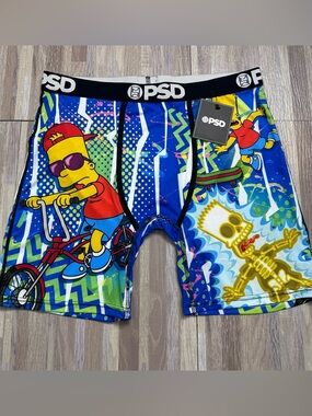 PSD & The Simpsons "Bart Vibes" boxer briefs featuring bold graphics, Men’s XL